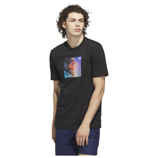 Adidas Ανδρική κοντομάνικη μπλούζα 3-Stripes Lights Hoops Graphic Tee